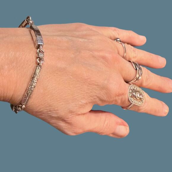 BRIGHTON Marrakesh Scrolled Bar Links Bracelet 8" - Picture 5 of 5